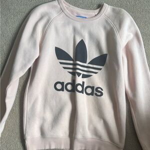 Adidas Light Pink Crewneck with Black Logo